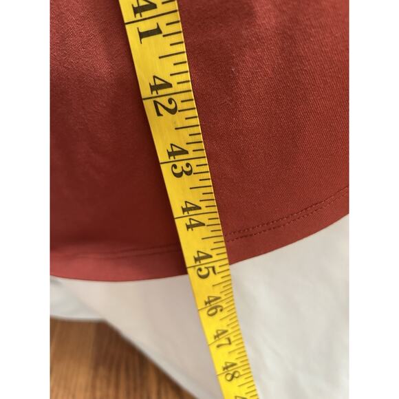 Eileen Fisher Stretch Midi Shift Dress Womens Size Medium Burnt Orange Classic - Picture 6 of 6